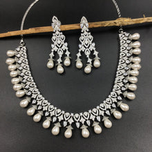 Round Neck Zircon/AD Necklace Set 6015-68 - Dazzles Jewellery