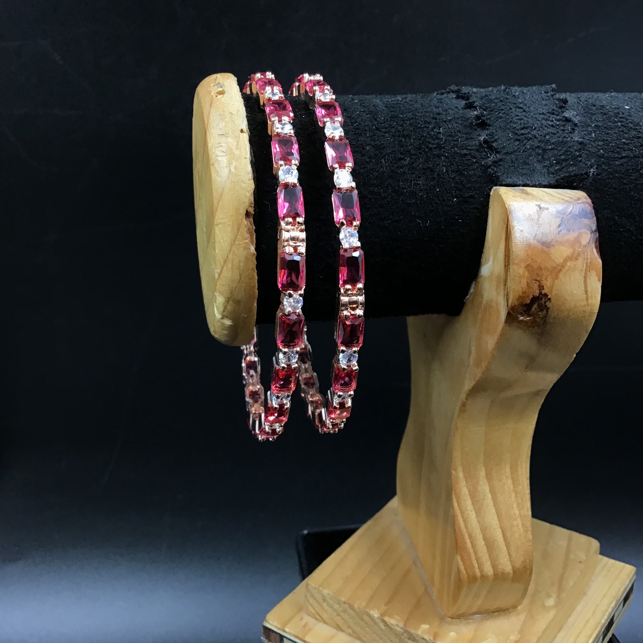 Ruby Bangles/kada15356-2503 - Dazzles Jewellery