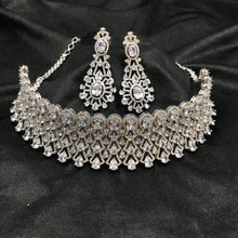 Choker Zircon/AD Necklace Set 3158-11 - Dazzles Jewellery
