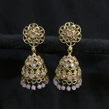Jhumki Antique Earring 3965-28 - Dazzles Jewellery