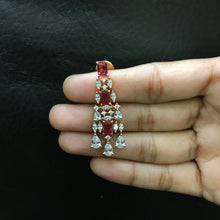 Ruby Zircon/AD Necklace Set - Dazzles Jewellery