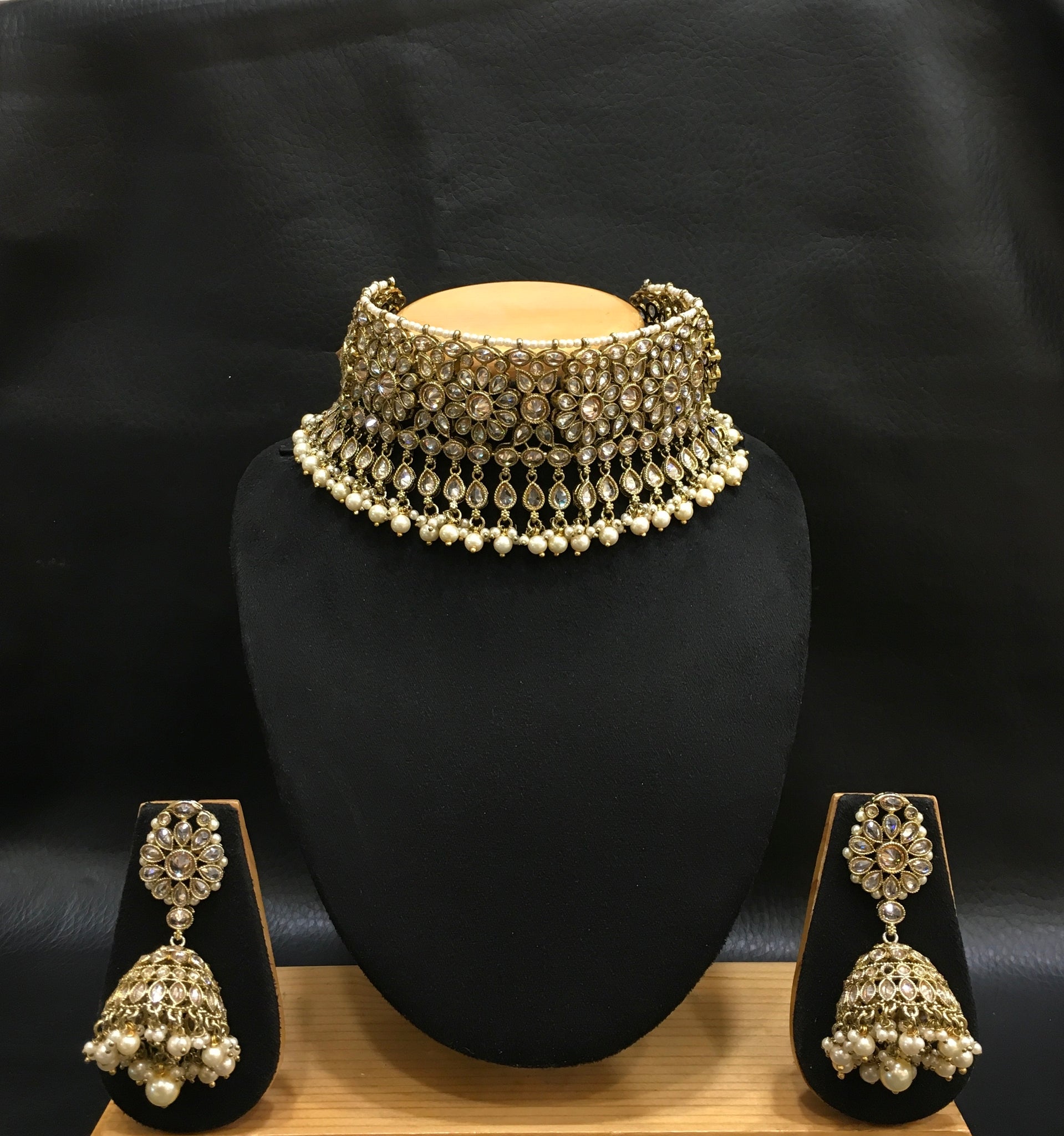 Antique Antique Necklace Set 7792-1510 - Dazzles Jewellery