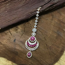 Zircon/AD Maang Tikka 1359-69 - Dazzles Jewellery