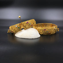 Ruby Green Bangles/Kada 15871 - Dazzles Jewellery