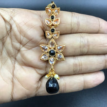 Black Polki Necklace Set - Dazzles Jewellery