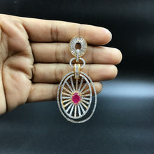 Ruby Zircon/AD Earring - Dazzles Jewellery