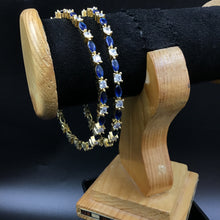 Blue Bangles/ kada5532-9597 - Dazzles Jewellery