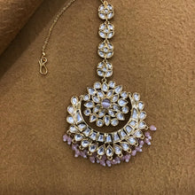 Pink Kundan Maang Tikka 18860-6042 - Dazzles Jewellery