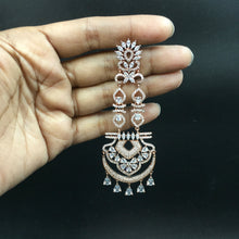 Rose Gold Zircon/AD Earring 17955-5137 - Dazzles Jewellery