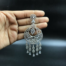 Silver Zircon/AD Earring 16400-3547 - Dazzles Jewellery