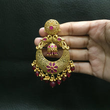 Ruby Gold Look Earring - Dazzles Jewellery