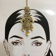 Kundan Polki Maang tikka 1262-100 - Dazzles Jewellery