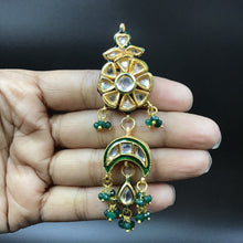 Green Kundan Pendant Set   13322-0293 - Dazzles Jewellery