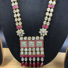 Long  Polki Necklace Set 4887-21 - Dazzles Jewellery