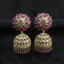 Jhumki Antique Earring 3967-28 - Dazzles Jewellery