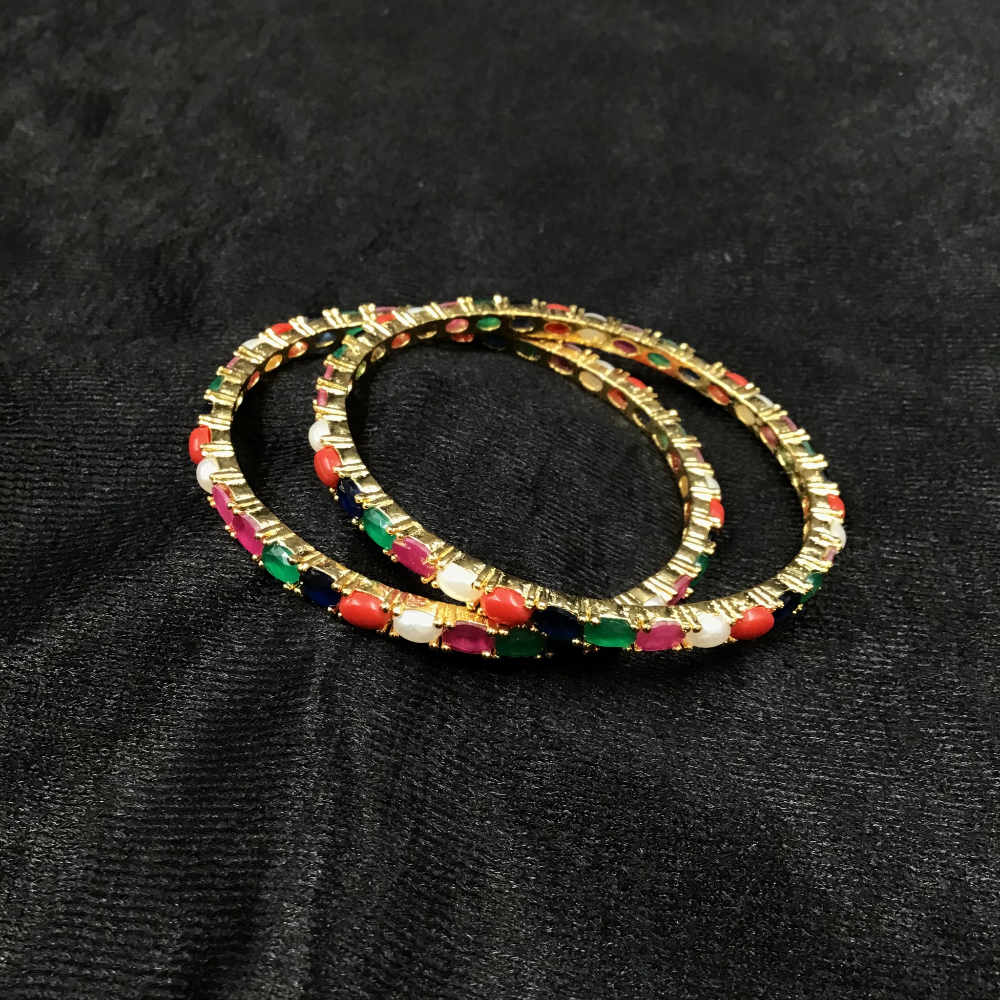 Jadau Bangles 5607-65 - Dazzles Jewellery