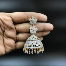 Jhumki Zircon/AD Earring 3360-08 - Dazzles Jewellery