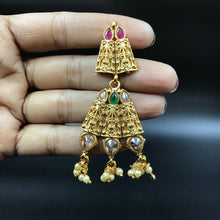 Gold Plated Round Necklace Set 5014-9079 - Dazzles Jewellery