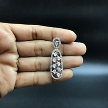 Silver Zircon/AD Choker  Set 15219-2366 - Dazzles Jewellery