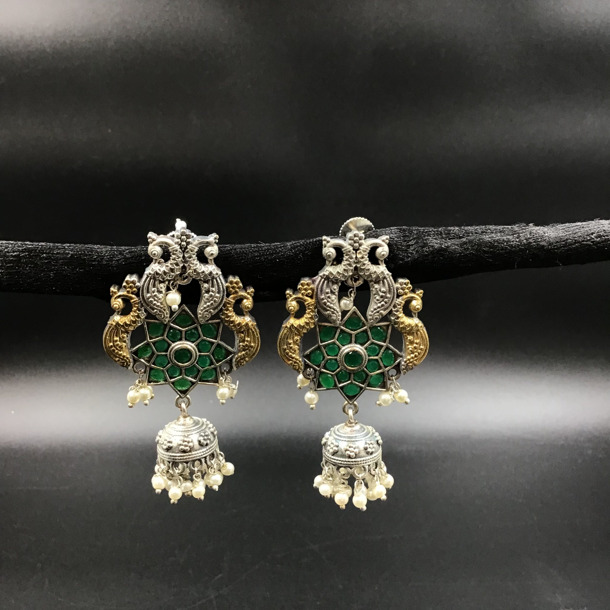 Danglers Oxidized Earring 4692-59 - Dazzles Jewellery