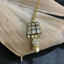 Kundan Polki Maang tikka 1261-100 - Dazzles Jewellery
