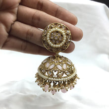 Pink Antique Polish Earrings 10066-5471 - Dazzles Jewellery