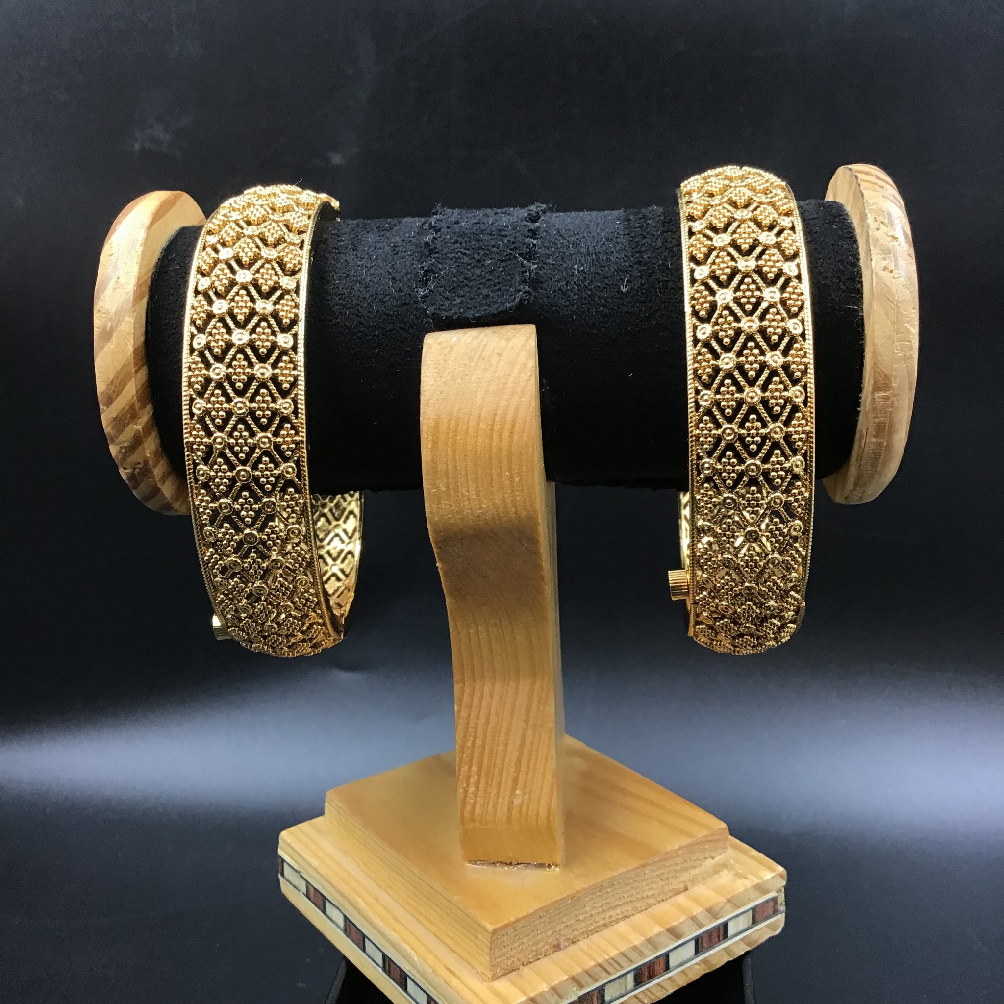 Antique Gold Finish Bangles/Kada 5914-31 - Dazzles Jewellery