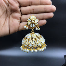 White Jadau Earring - Dazzles Jewellery