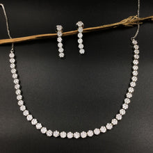 Round Neck Zircon/AD Necklace Set 6023-08 - Dazzles Jewellery
