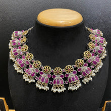 Oxidized Necklace Set 1208-69 - Dazzles Jewellery