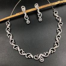 Silver Zircon/AD Necklace Set - Dazzles Jewellery