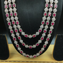 Ruby Zircon/AD Necklace Set - Dazzles Jewellery