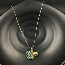 Light Oxidized Pendant Set Cow 4681-59 - Dazzles Jewellery