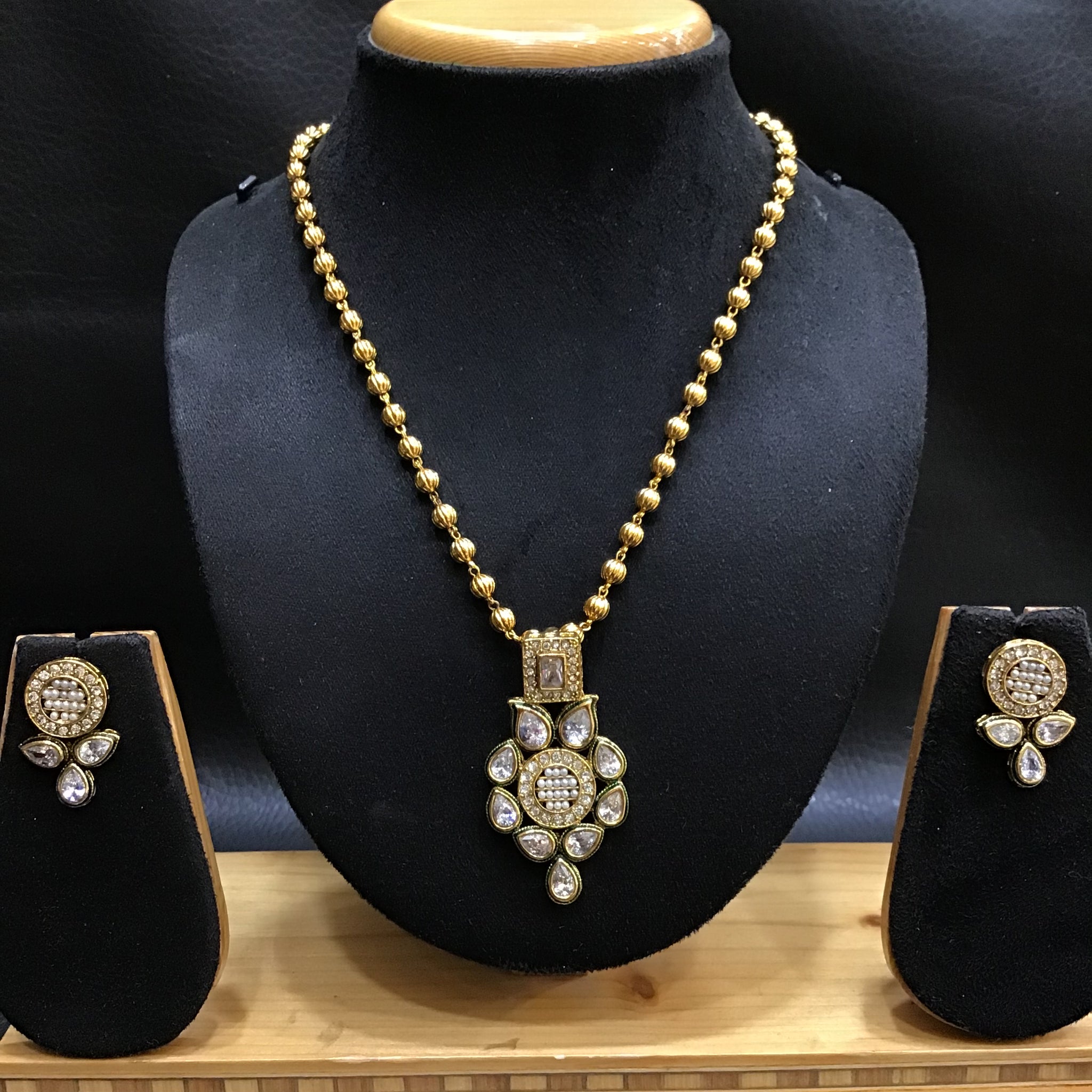 Polki Pendant Set 4788 - Dazzles Jewellery