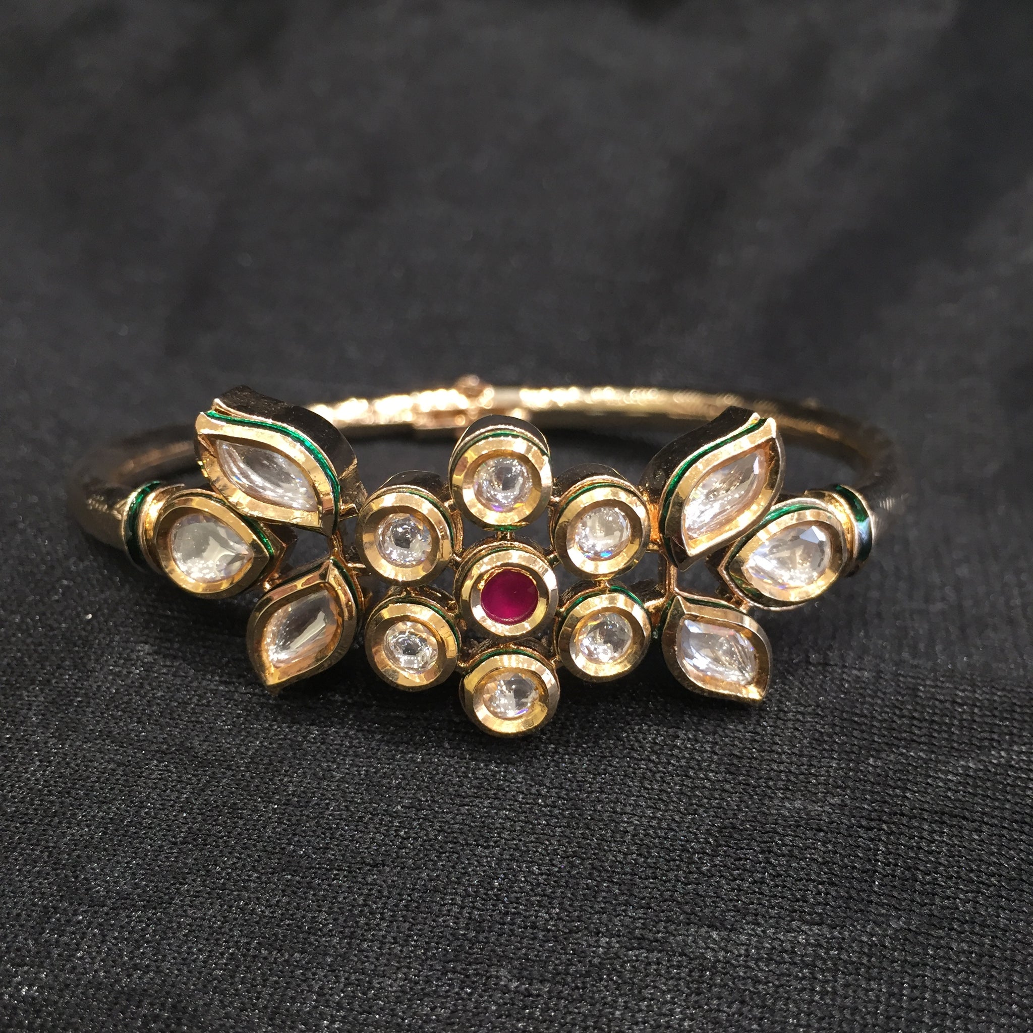 Kundan Bracelet 6117-68 - Dazzles Jewellery