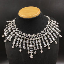 Silver Zircon/AD Necklace Set - Dazzles Jewellery