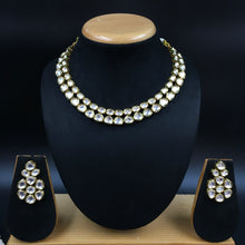 Round Neck Kundan Necklace Set 3717-28 - Dazzles Jewellery