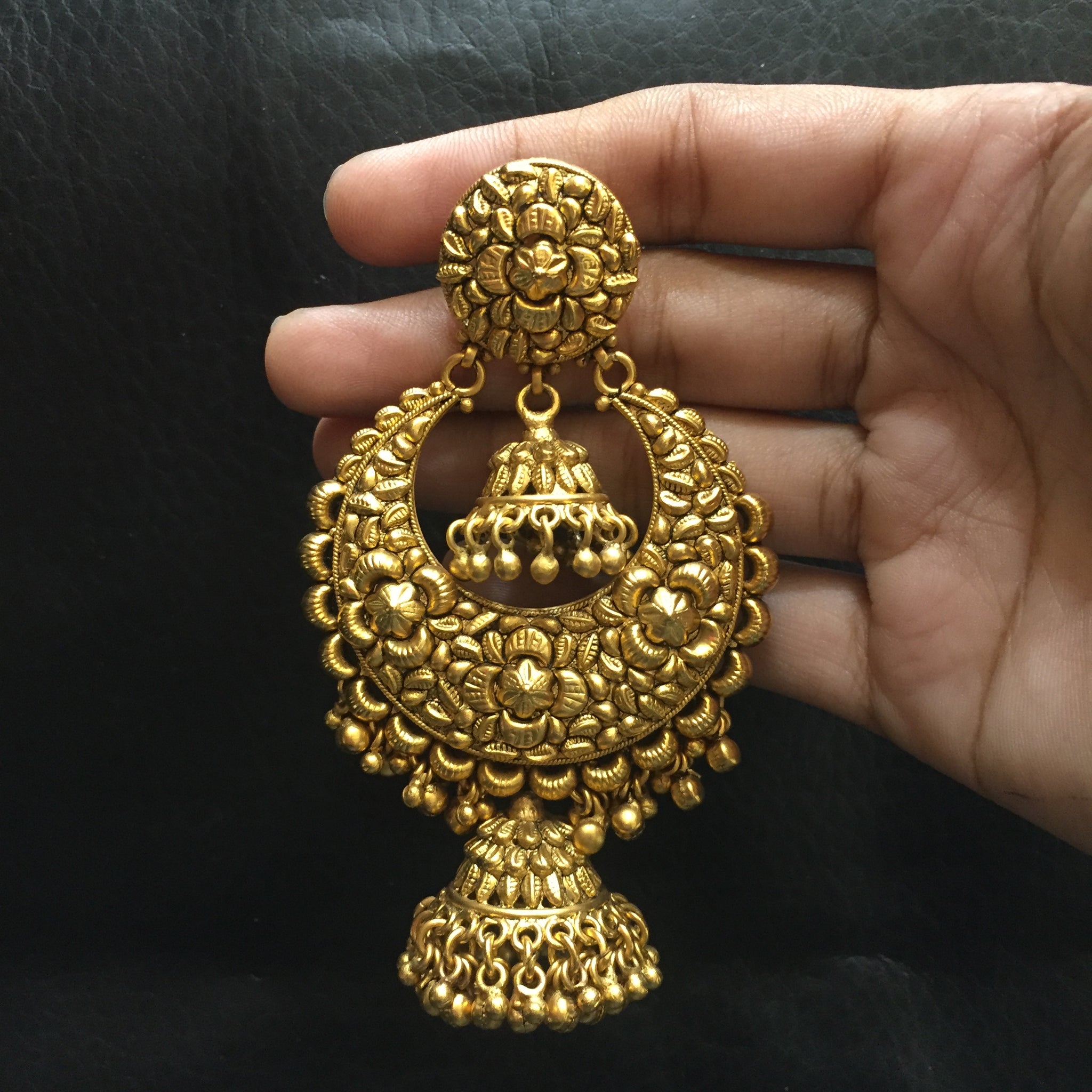 Beautiful Gold Look Earring 18874-6056 - Dazzles Jewellery