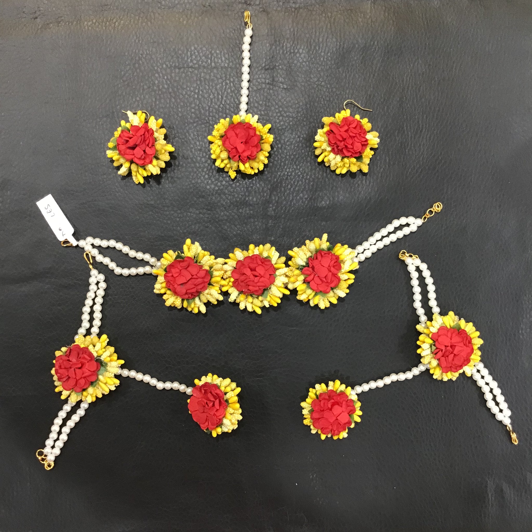 Flower Jewellery Set 5520-100 - Dazzles Jewellery