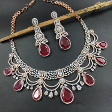 Round Neck Zircon/AD Necklace Set 5581-69 - Dazzles Jewellery