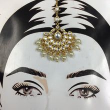 Kundan White Maang Tikka 18845-6027 - Dazzles Jewellery