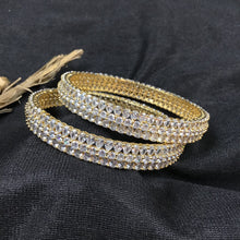 Pack of 2 Zircon/AD Bangles 3405-08 - Dazzles Jewellery