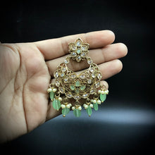 Green Antique Chandbali 13244-0117 - Dazzles Jewellery