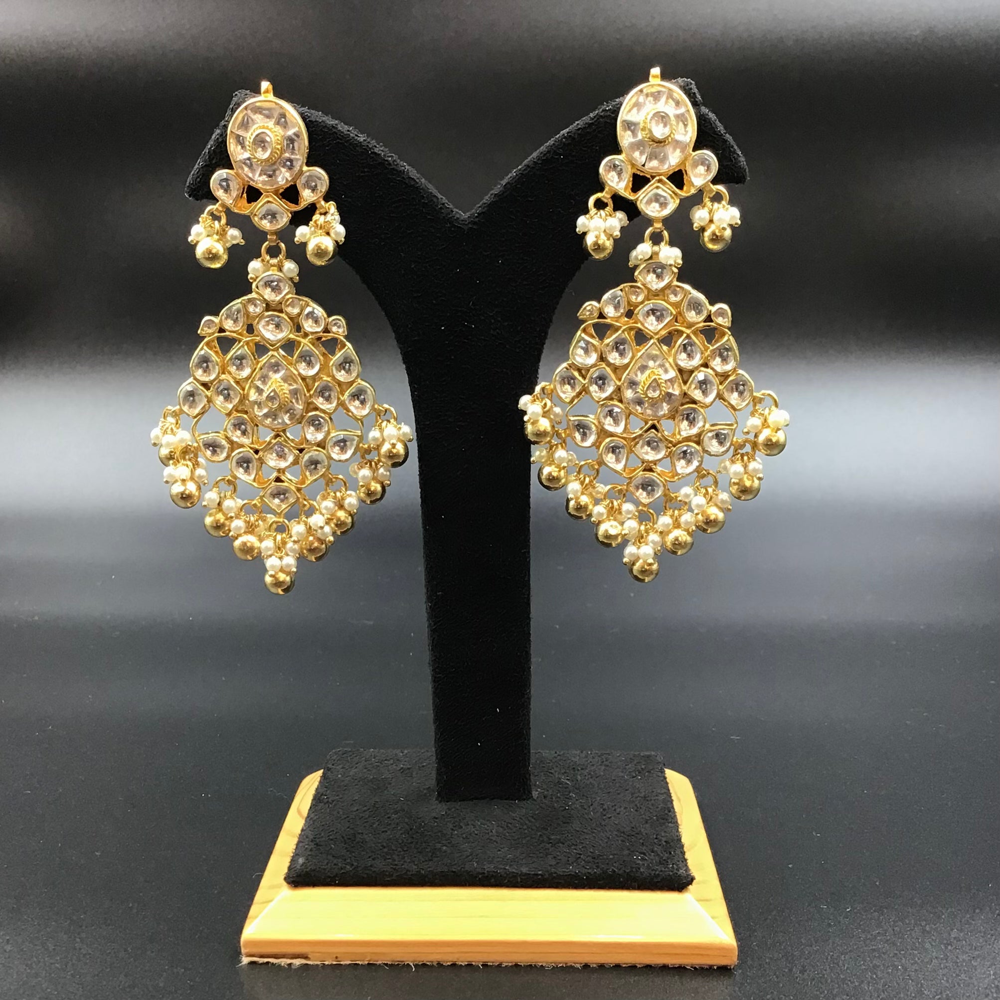 Pachhi Kundan Danglers 3547-7612 - Dazzles Jewellery
