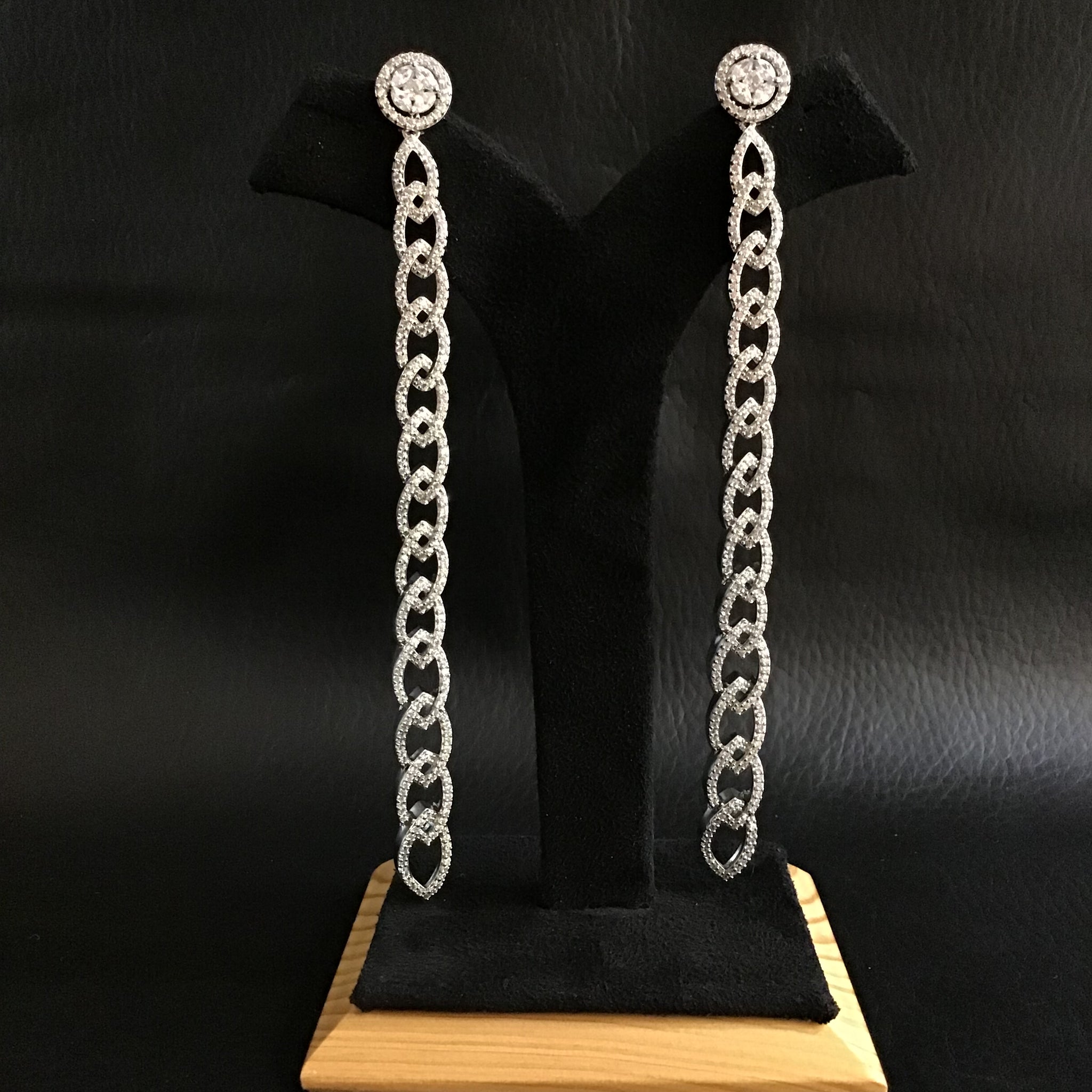 Zircon/AD Danglers Earring 1094-69 - Dazzles Jewellery