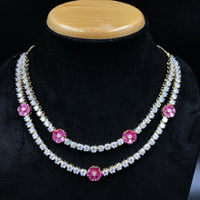 Round Neck Zircon/AD Necklace Set 6220-08 - Dazzles Jewellery