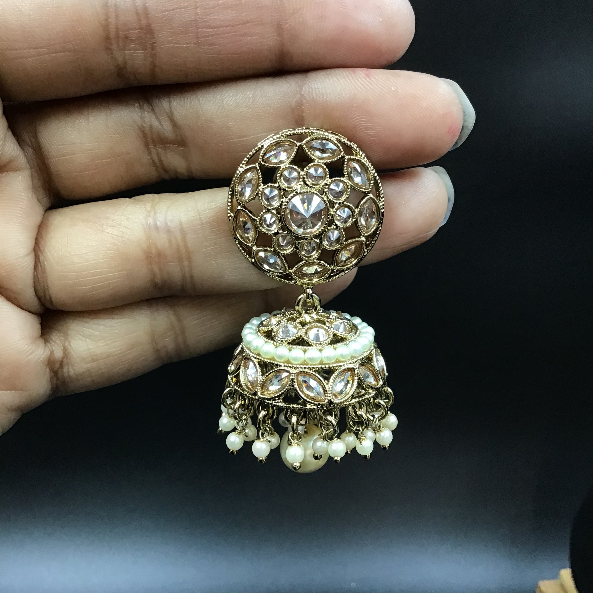 Round Neck Antique Necklace Set 3690-28 - Dazzles Jewellery