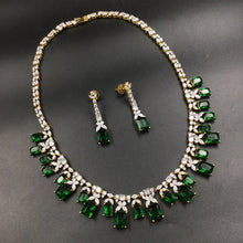 Green Zircon/AD Necklace Set 14426-1516 - Dazzles Jewellery