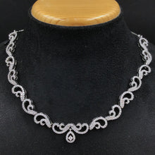 Silver Zircon/AD Necklace Set - Dazzles Jewellery