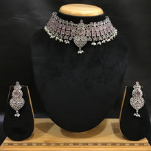 Oxidized Choker Set 1217-69 - Dazzles Jewellery